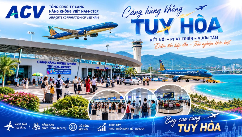 Đầu tư mở rộng sân đỗ máy bay Cảng hàng không Tuy Hòa